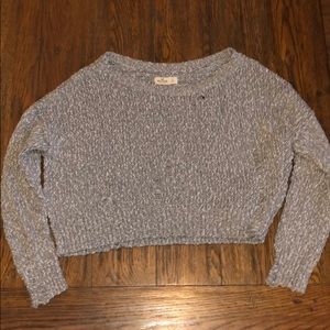 Hollister Distressed Cropped Sweater